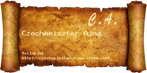 Czechmeiszter Ajna névjegykártya